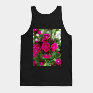 Blossoming garden carnation, magenta color print Tank Top